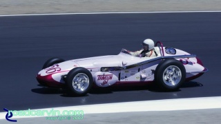 2007 Rolex Monterey Historic Races - 1959 Christiansen "Travelon Trailer Spl.": This 1959 Christiansen Indy Roadster has an intersting paint scheme and beautiful polished wheels.